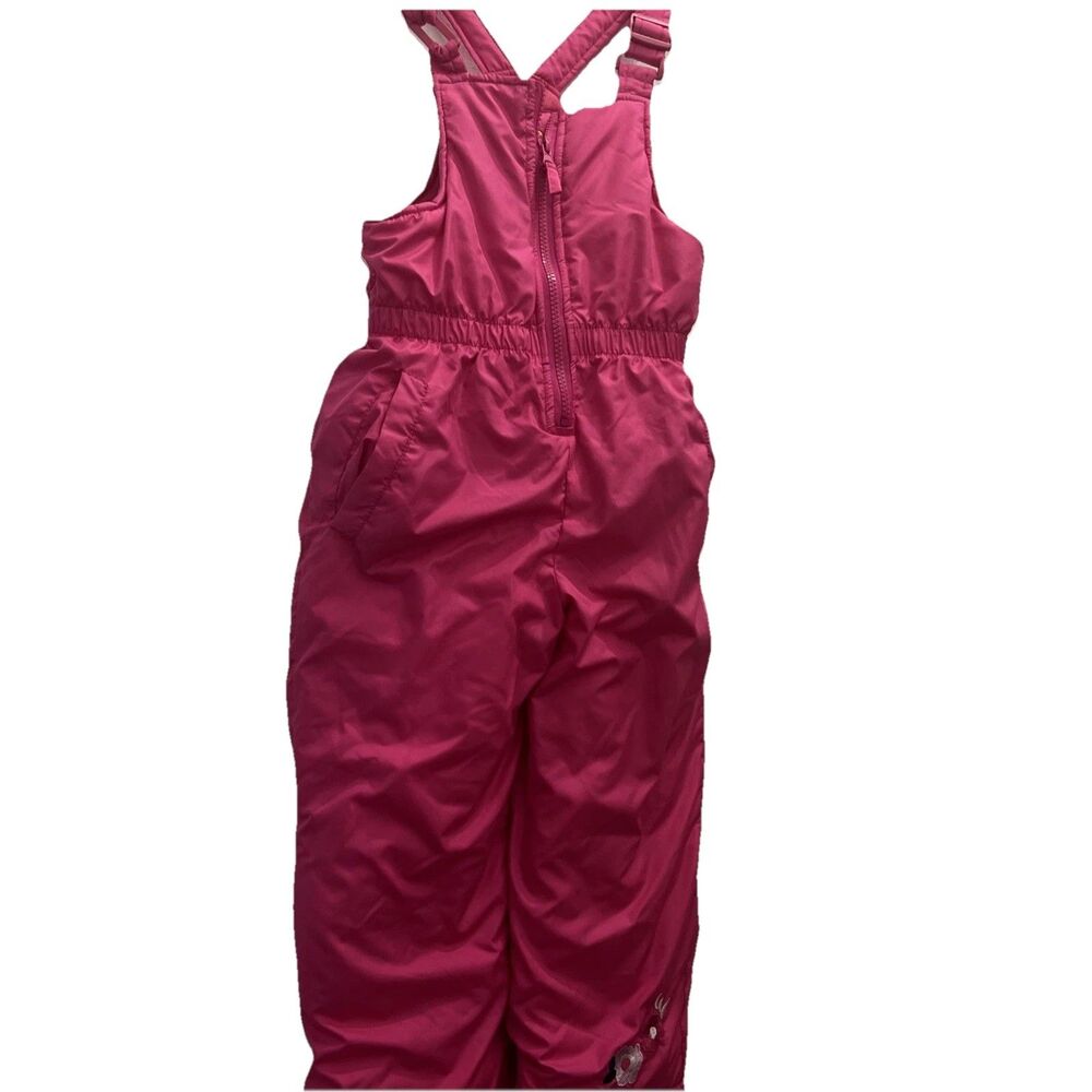 Pink Platinum Girl's Toddler Ski bib pretty in pink  Camo  Suit Overalls 4T‎